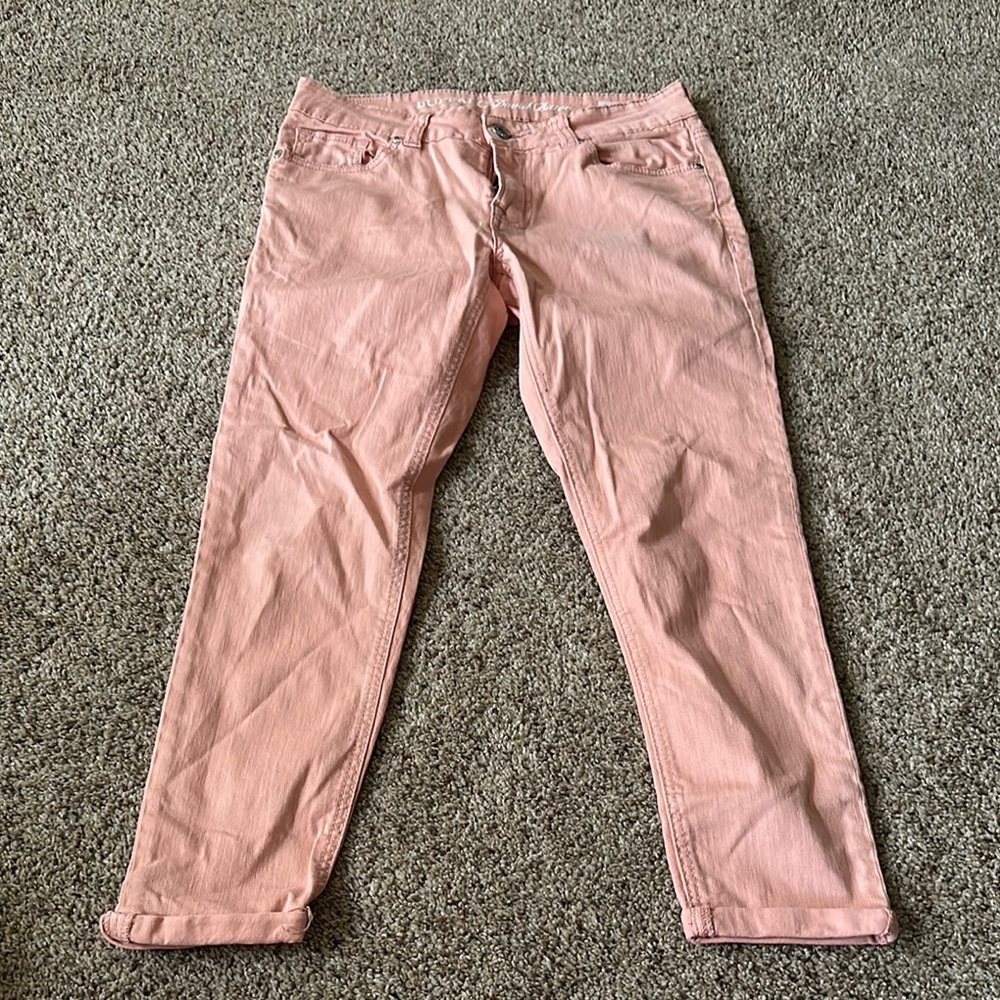 Buffalo David Bitton Pink Cropped Ankle Jeans